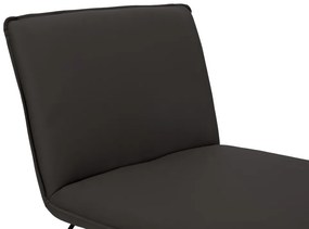 Ανάκλινδρο Concept 55 177, Μαύρο, 83x69x124cm, Οικολογικό δέρμα, Πόδια: Μέταλλο | Epipla1.gr