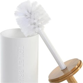 Βούρτσα Τουαλέτας DKD Home Decor Λευκό Φυσικό Bamboo πολυπροπυλένιο 9 x 9 x 35,5 cm