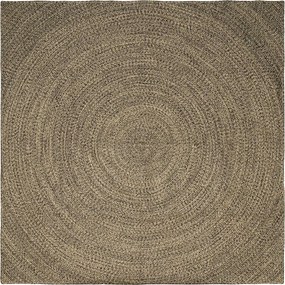 vidaXL Χαλιά χώρου Φυσικό και Μαύρο 300 x 300 cm Γιούτα