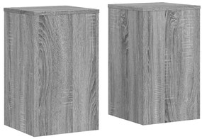 vidaXL Βάσεις Φυτών 2 Τεμ. Γκρι Sonoma 30x30x50 εκ. Επεξεργασμένο Ξύλο