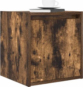 vidaXL Κομοδίνο Επιτοίχιο Καπνιστή Δρυς 38x34x40 εκ.