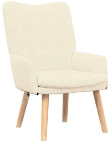 vidaXL Χαλαρωτική Πολυθρόνα Κρεμ 63 x 67 x 94 εκ. ύφασμα