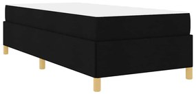 vidaXL Σκελετός Κρεβατιού με στρώμα Μαύρο 80 x 200 cm ύφασμα