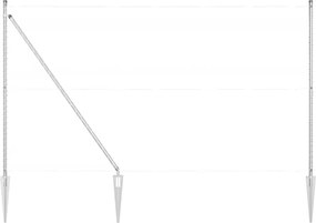 vidaXL Στύλος Περιφράξεων 26 pcs Γκρι 3,2 x 3,2 x 215 εκ