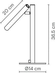 Επιτραπέζιο Σποτ Rui Table 2,7W 3000K 45° Χάλκινο