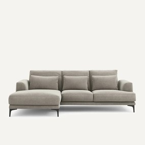 Γωνιακός καναπές αριστερός από βελούδινο chenille, Marsile