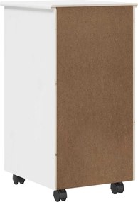vidaXL Κινητό Ντουλάπι Λευκό 34 x 39 x 65,5 cm Στερεό ξύλο πεύκου