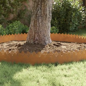 vidaXL Περιγράμματα γκαζόν 10 pcs Σκ rusty 103 x 0,05 x 22 εκ