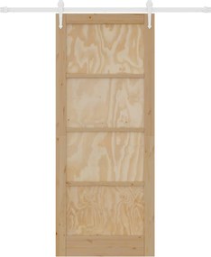 vidaXL Συρόμενη Πόρτα ORKDAL Φυσικό και Λευκό 86 x 211 cm