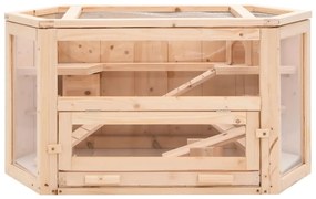 vidaXL Κλουβί Χάμστερ 80 x 40 x 43 εκ. από Μασίφ Ξύλο Ελάτης