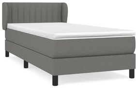 ΚΡΕΒΑΤΙ BOXSPRING ΜΕ ΣΤΡΩΜΑ ΣΚΟΥΡΟ ΓΚΡΙ 80X200 ΕΚ. ΥΦΑΣΜΑΤΙΝΟ 3126358