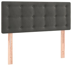 Κεφαλάρι Κρεβατιού LED Σκούρο Γκρι 90x5x78/88 εκ. Βελούδινο 3122083
