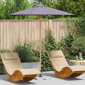 vidaXL Ομπρέλα Κήπου Σκούρο γκρι 217 x 217 x 230 εκ. Μπαμπού