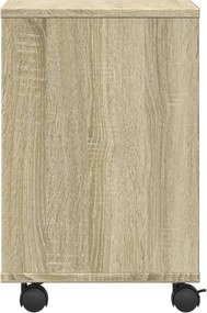 vidaXL Βάση Εκτυπωτή με Ρόδες Sonoma Δρυς 41 x 32 x 48 εκ.