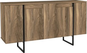 Μπουφές Orontes Megapap χρώμα καρυδί 160x35,2x80εκ.