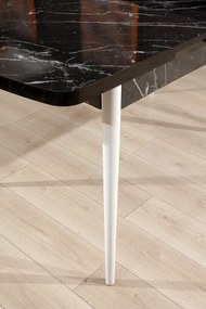 Extendable Dining Table Bendir - White Black
White