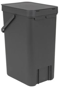 Brabantia Sort&Go κάδος χωριστής συλλογής 648978, 16 l, Χειρολαβή, Επιτοίχιος, Σκούρο γκρι