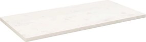 vidaXL Επιφάνεια Τραπεζιού Ορθογ. Λευκή 110x60x2,5 εκ. από Μασίφ Πεύκο