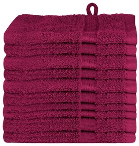 vidaXL Πετσέτες 10 pcs Μπορντώ 15 x 21 cm Βαμβάκι