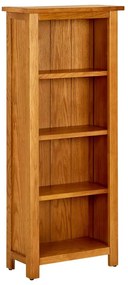 vidaXL Βιβλιοθήκη με 4 Επίπεδα 45 x 22 x 110 εκ. από Μασίφ Ξύλο Δρυός