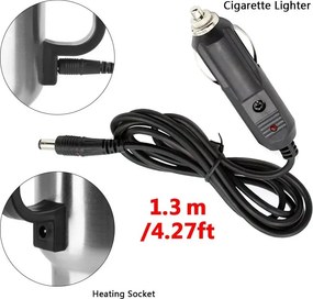 POWERMASTER PM-140Z 12V Ανοξείδωτο Θερμός για Αυτοκινίτα