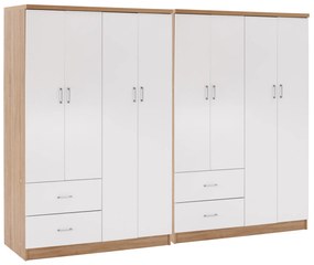ΝΤΟΥΛΑΠΑ 8ΦΥΛΛΗ BRIANA HM21237.02 ΜΕΛΑΜΙΝΗ SONAMA &amp; ΛΕΥΚΟ 241x42,5Χ180,5Υεκ.