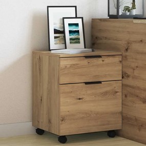 Κινητό ντουλάπι αρχείων vidaXL με τροχούς Artisan Oak