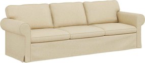 vidaXL Καναπές Κρεμ 245 x 82 x 80 εκ ύφασμα
