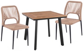 Intrahome ΣΕΤ ΤΡΑΠΕΖΑΡΙΑΣ 3ΤΜΧ ΤΡΑΠΕΖΙ ΑΝΘΡΑΚΙ 80x80 ΚΑΙ ΚΑΡΕΚΛΑ ΜΕ ΣΧΟΙΝΙ .02 intraho-0008085