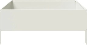 vidaXL Ζαρντινιέρα Υπερυψωμένη Λευκό 100x100x25 εκ. Ατσάλι