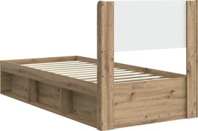 vidaXL Καλάθι με αποθήκη και κεφαλάρι Artisan Δρυς 90 x 190 cm