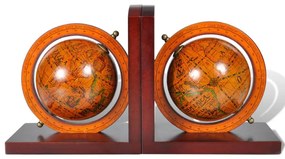 vidaXL Βιβλιοστάτες Υδρόγειος Σφαίρα 2 τεμ.