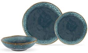 Σερβίτσιο Πιάτα Φαγητού (Σετ 18Τμχ) 275KRM2185 Multi-Blue Hermia 18 τμχ Ceramic
