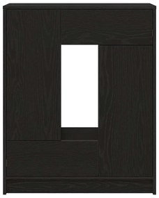 Συρταριέρα με Συρτάρια και Πόρτες Μαύρη βελανιδιά 73x31x90 εκ 861851