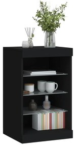 vidaXL Μπουφές με Φώτα LED Μαύρος 41 x 37 x 67 εκ.