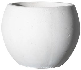 Supergreens Γλάστρα Πήλινη "Bone" Λευκή L 55x55x40 εκ.