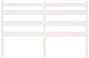 vidaXL Κεφαλάρι Κρεβατιού Λευκό 126 x 4 x 100 εκ. Μασίφ Ξύλο Πεύκου