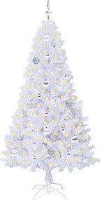 vidaXL Τεχνητό Χριστουγεννιάτικο Δέντρο Λευκό 150 cm PVC και Ατσάλι