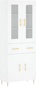 vidaXL Ντουλάπι Λευκό 69,5x34x180 εκ. από Επεξεργασμένο Ξύλο
