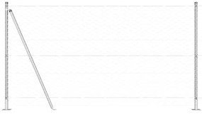 vidaXL Στύλος Περιφράξεων Ασημί 100 x 1,2 μ (50 mm πλέγμα) Ατσάλι