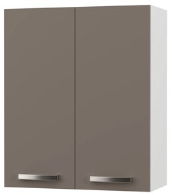 CHARLOTΤE Πάνω Ντουλάπι 60x30.5x71.8εκ με μεταλλικά χερούλια Μόκα SO-CV60M