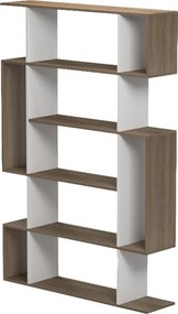 Βιβλιοθήκη Mito pakoworld sonoma - λευκό 108.5x25x161εκ
