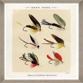 Κάδρο Fishing Flies Iii By Mary Orvis Marbury Fa13407 60X80Cm Multi Mindthegap Κάθετοι Wood