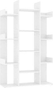 vidaXL Βιβλιοθήκη Λευκή 86 x 25,5 x 140 εκ. από Επεξ. Ξύλο
