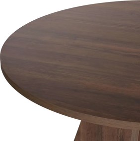 Τραπέζι Virela Megapap χρώμα καρυδί Ø120x75εκ.