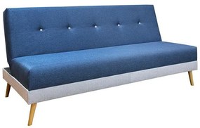 Καναπές - Κρεβάτι Napster Fylliana Denim ύφασμα με Γκρί Ρίγα 180x80x95εκ 180x80x95 εκ.