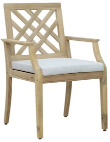 Intrahome Πολυθρόνα Bolen Intrahome μασίφ ξύλο ακακίας-μπεζ ύφασμα 59x63.2x89.9εκ | SKU: INTRAPA-339111140