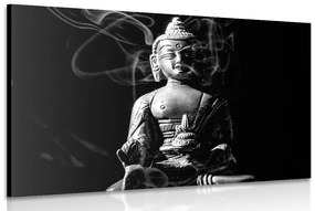 Εικόνα του αγάλματος του Βούδα σε ασπρόμαυρο - 120x80
