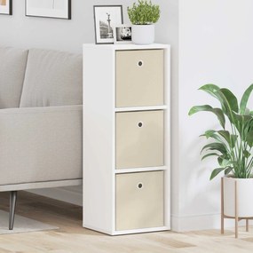 vidaXL Πλαϊνό γραφείο με συρτάρι Λευκό 30,5 x 27 x 84,5 εκ