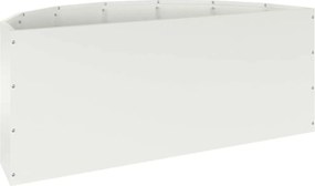 vidaXL Γλάστρα Λευκό 90 x 45 x 35 cm Ατσάλι